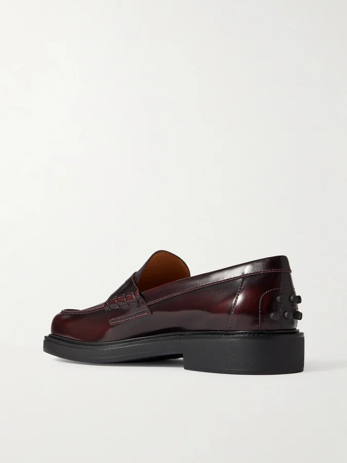 Tod's - Glossed-leather Loafers - Brown - Image 3