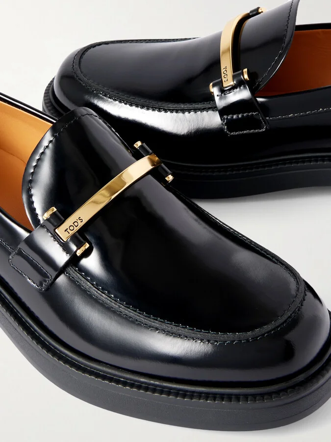 Tod's - Gomma 20l Embellished Leather Loafers - Black - Image 4