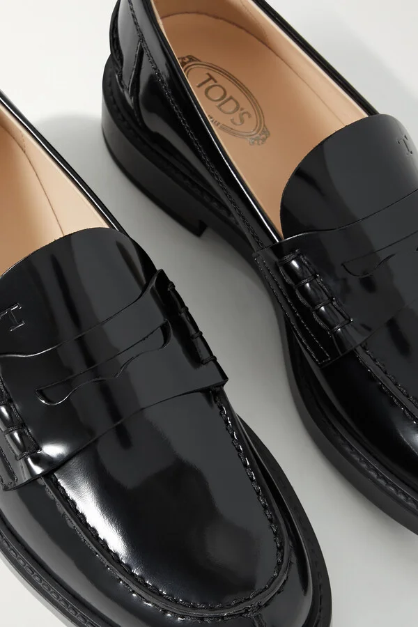Tod's - Gomma Basso 59c Patent-leather Loafers - Black - Image 4