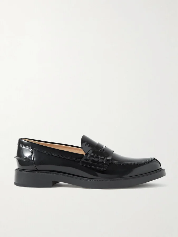 Tod's - Gomma Basso 59c Patent-leather Loafers - Black