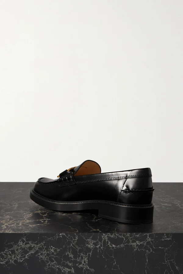 Tod's - Gomma Basso Embellished Glossed-leather Loafers - Black - Image 3