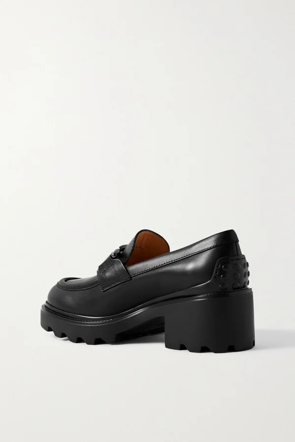 Tod's - Gomma Carro Embellished Leather Loafers - Black - Image 3