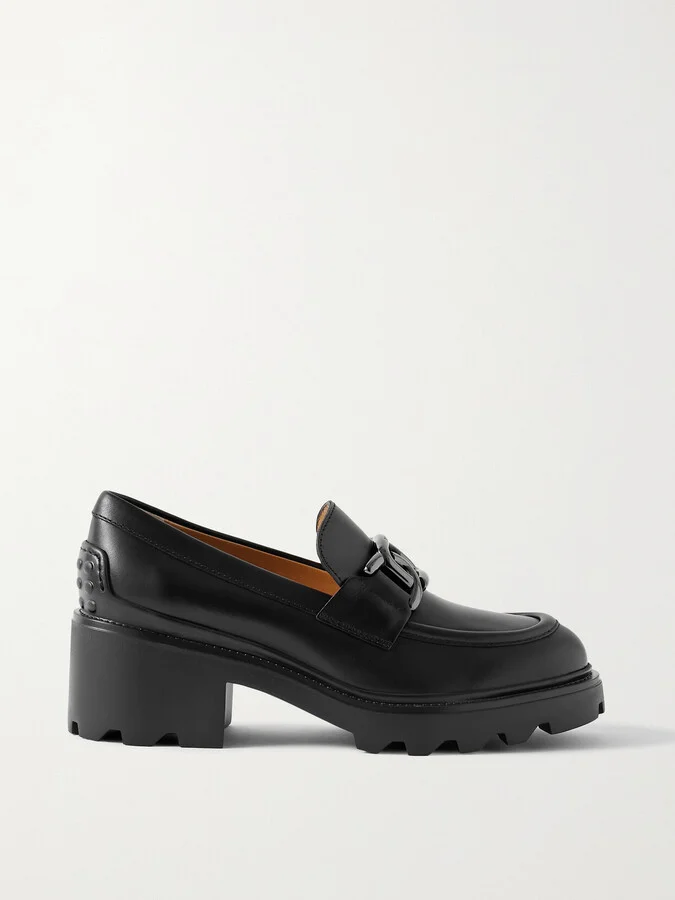 Tod's - Gomma Carro Embellished Leather Loafers - Black