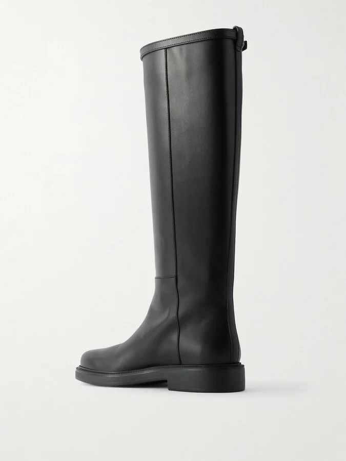 Tod's - Gomma Embellished Leather Knee Boots - Black - Image 3