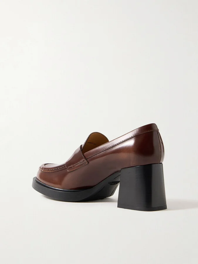 Tod's - Gomma Glossed-leather Loafers - Brown - Image 3