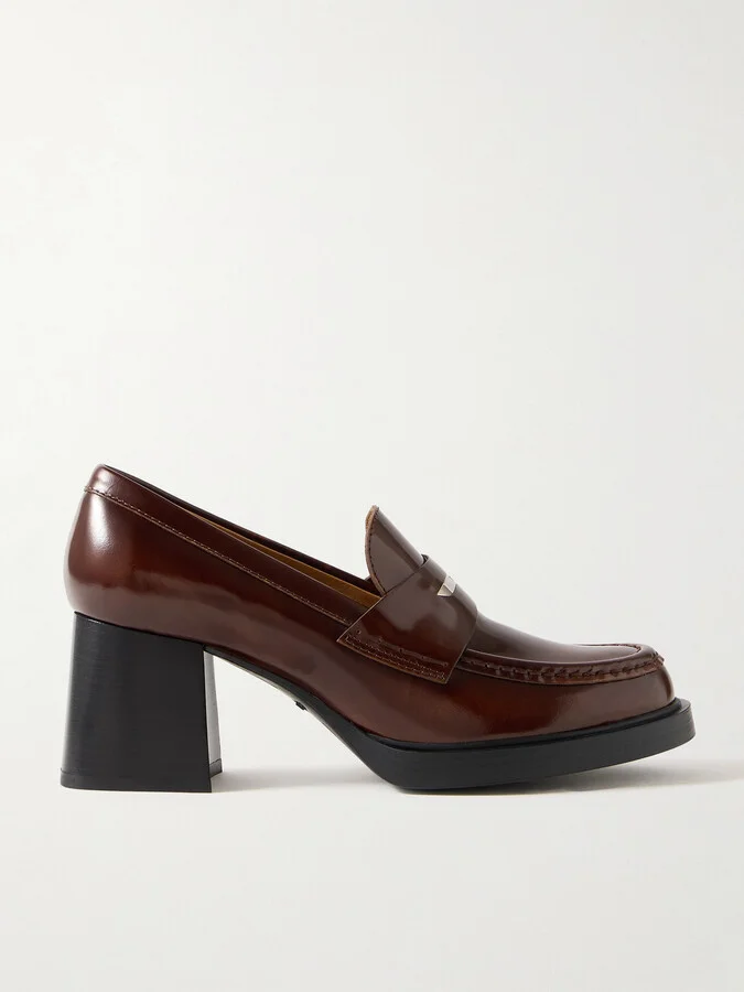 Tod's - Gomma Glossed-leather Loafers - Brown