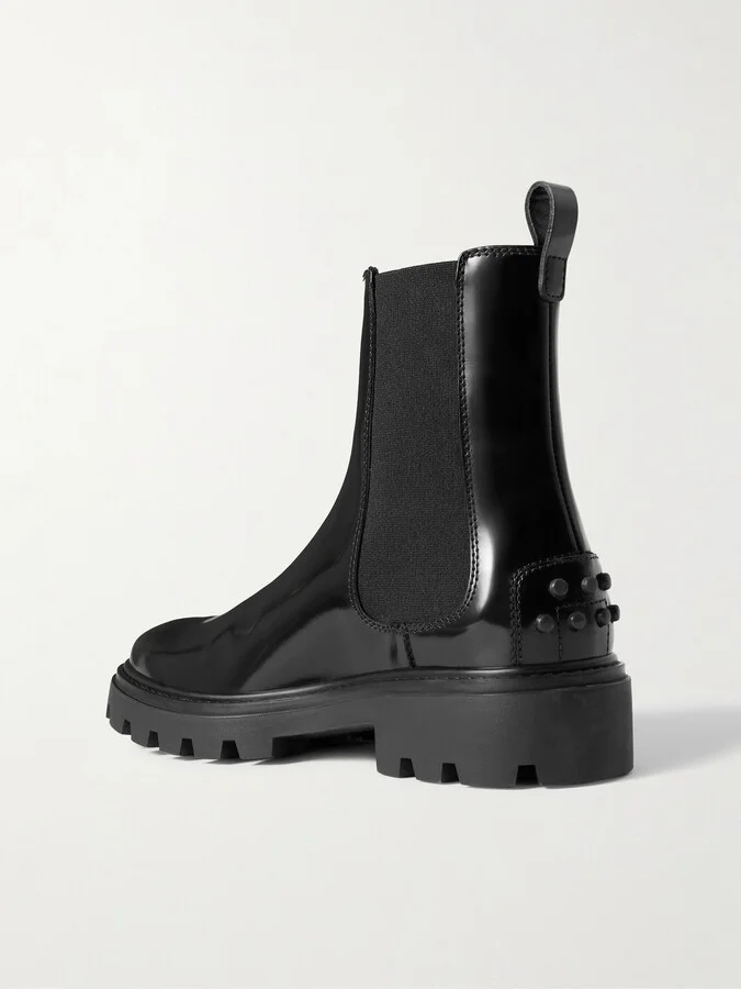 Tod's - Gomma Pesante Glossed-leather Chelsea Boots - Black - Image 3