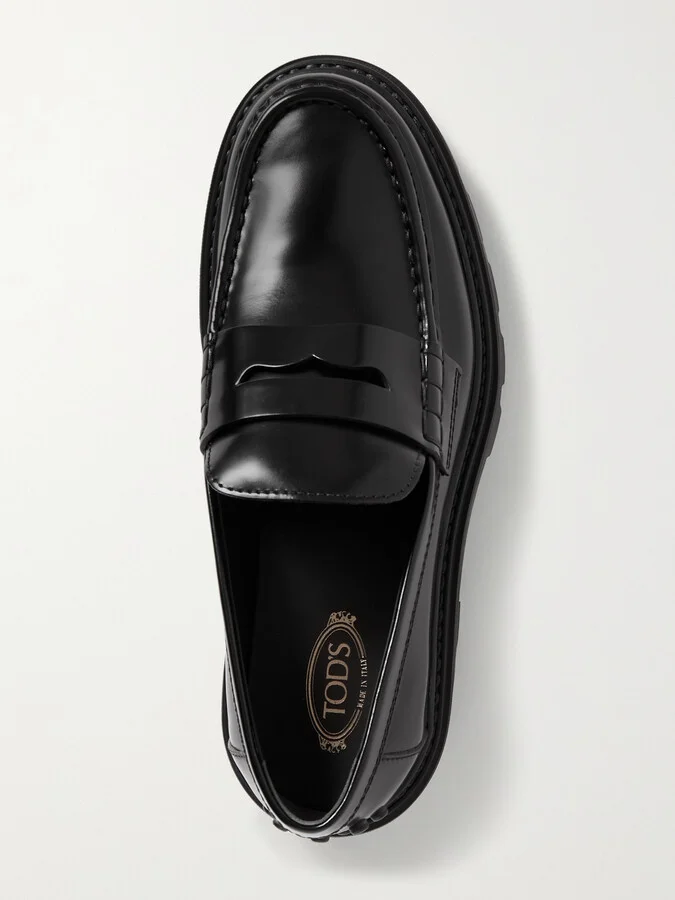 Tod's - Gomma Pesante Glossed-leather Loafers - Black - Image 5