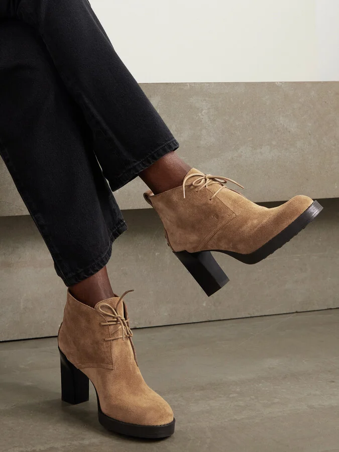 Tod's - Gomma Suede Ankle Boots - Brown - Image 2