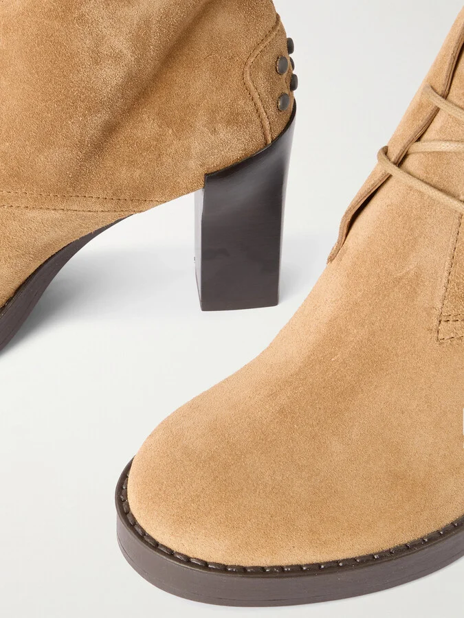 Tod's - Gomma Suede Ankle Boots - Brown - Image 4