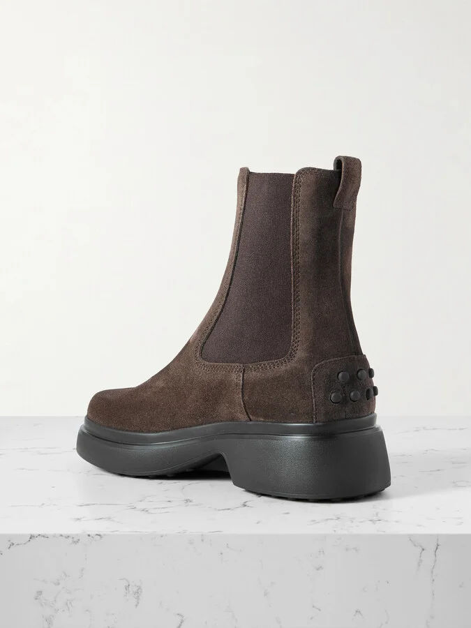 Tod's - Gomma Suede Chelsea Boots - Brown - Image 3