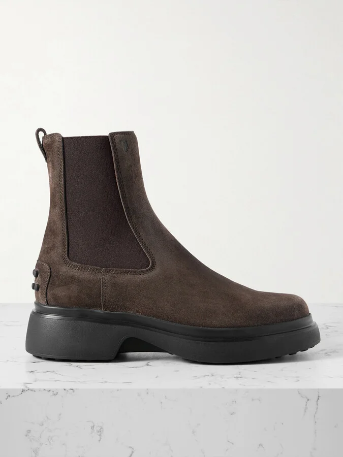 Tod's - Gomma Suede Chelsea Boots - Brown