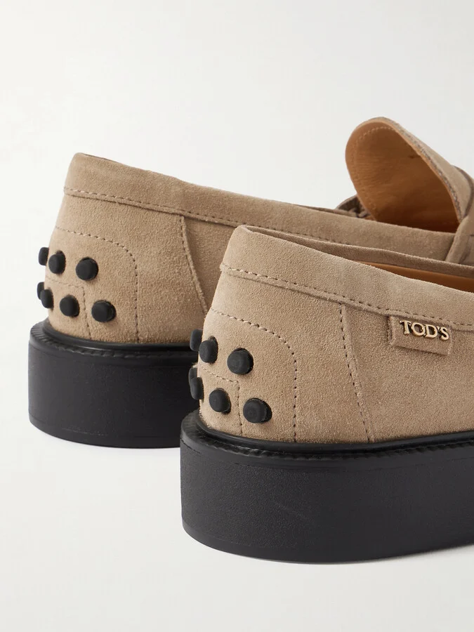 Tod's - Gomma Suede Loafers - Neutrals - Image 4