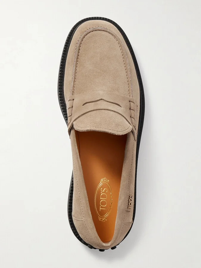 Tod's - Gomma Suede Loafers - Neutrals - Image 5
