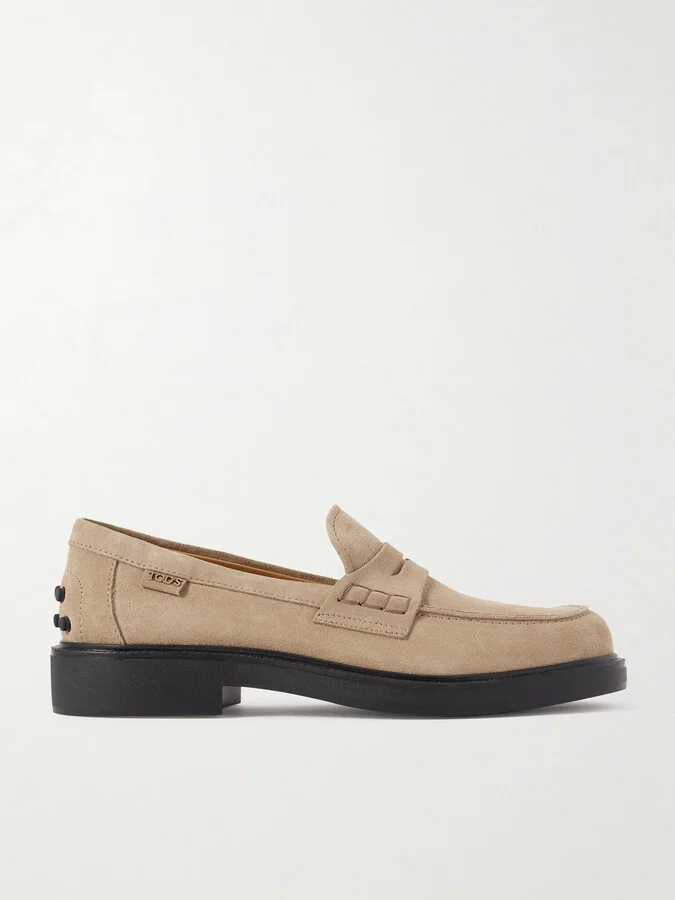 Tod's - Gomma Suede Loafers - Neutrals