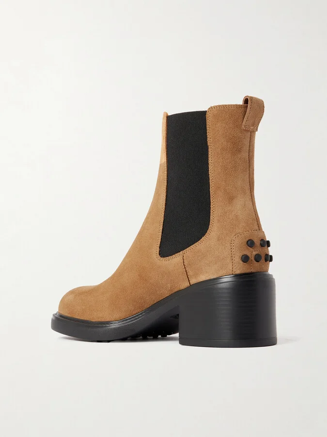 Tod's - Gomma T60 Suede Chelsea Boots - Brown - Image 3