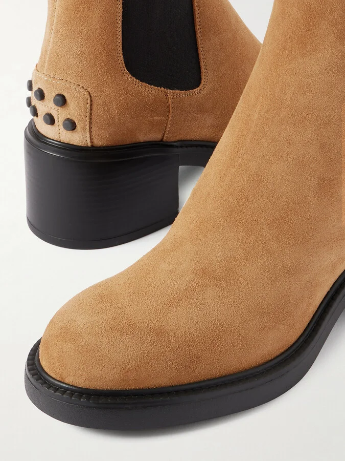 Tod's - Gomma T60 Suede Chelsea Boots - Brown - Image 4