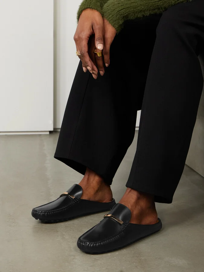 Tod's - Gommino 22l Embellished Leather Slippers - Black - Image 2