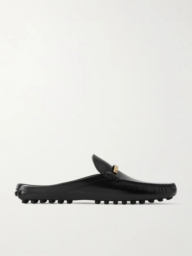 Tod's - Gommino 22l Embellished Leather Slippers - Black