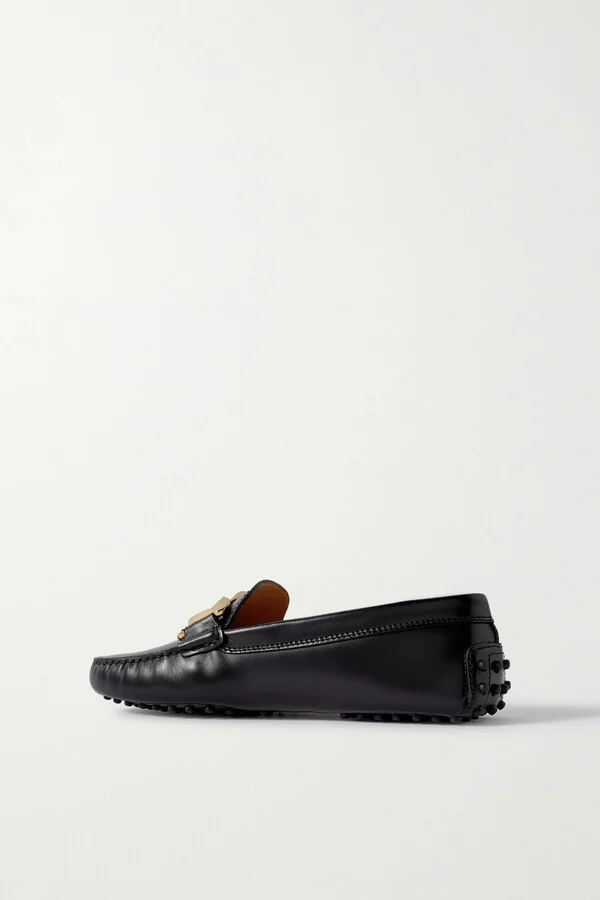 Tod's - Gommino Embellished Leather Loafers - Black - Image 3