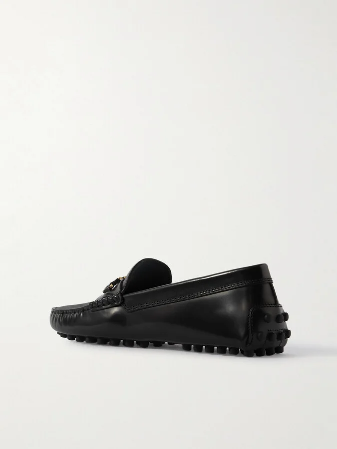Tod's - Gommino Embellished Patent-leather Loafers - Black - Image 3