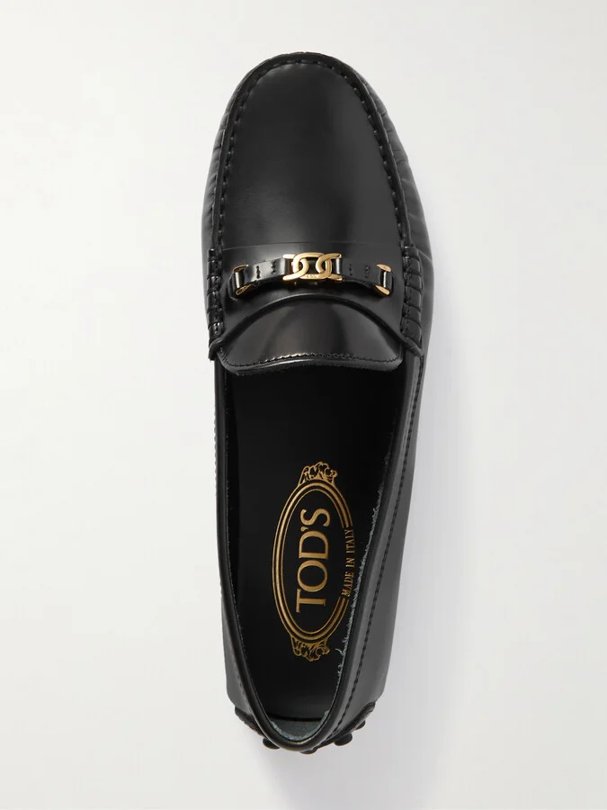 Tod's - Gommino Embellished Patent-leather Loafers - Black - Image 5