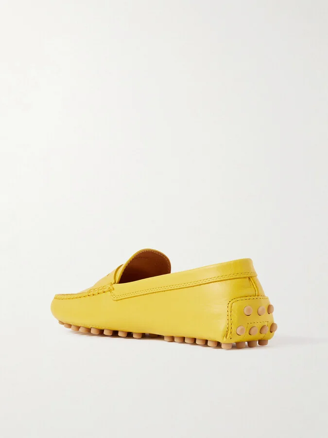 Tod's - Gommino Leather Loafers - Yellow - Image 3