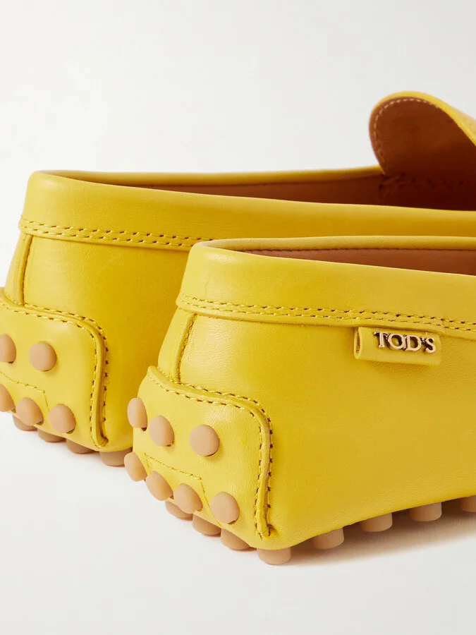 Tod's - Gommino Leather Loafers - Yellow - Image 4