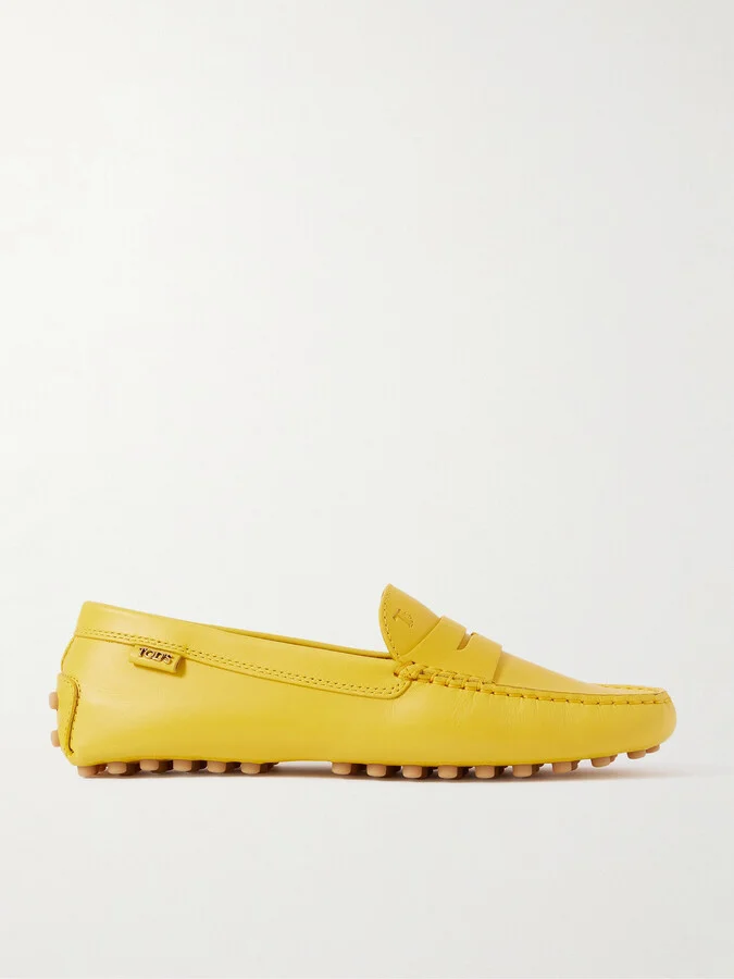 Tod's - Gommino Leather Loafers - Yellow