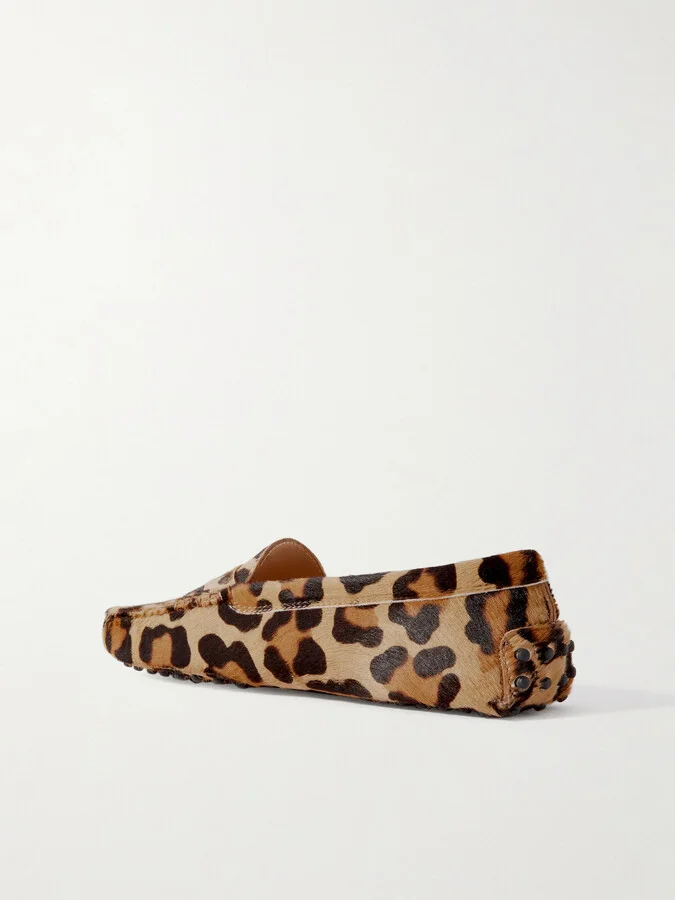 Tod's - Gommino Leopard-print Calf Hair Loafers - Animal print - Image 3