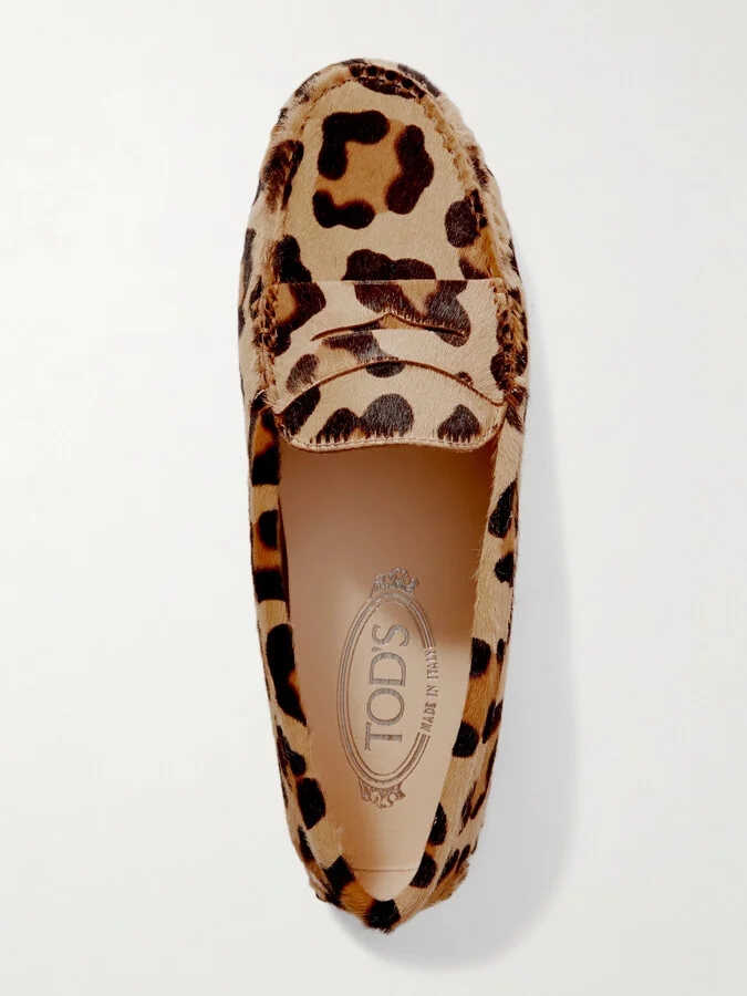 Tod's - Gommino Leopard-print Calf Hair Loafers - Animal print - Image 5