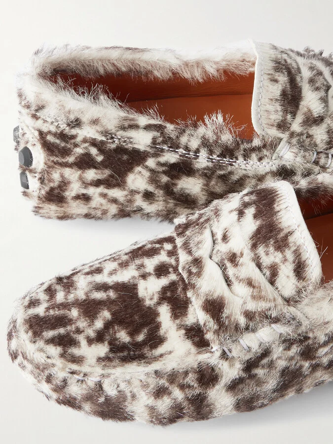Tod's - Gommino Leopard-print Pony Hair Loafers - Animal print - Image 4