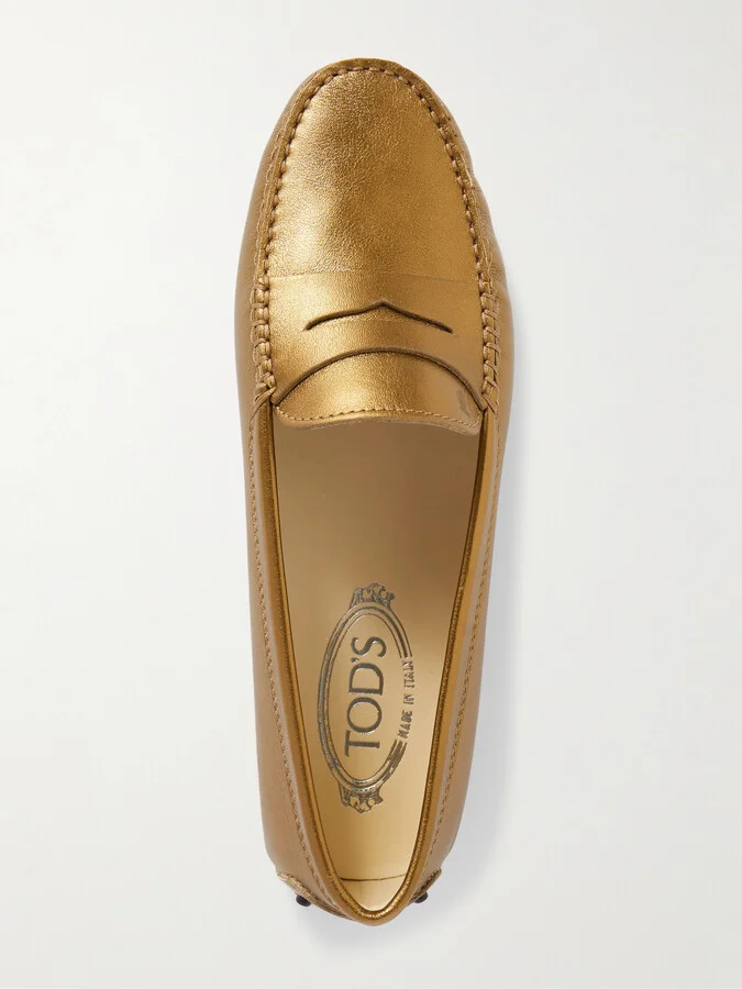 Tod's - Gommino Metallic Leather Loafers - IT36 - Image 5