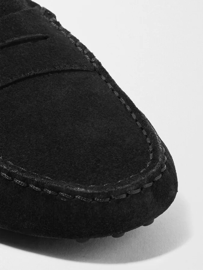 Tod's - Gommino Suede Loafers - Black - Image 4