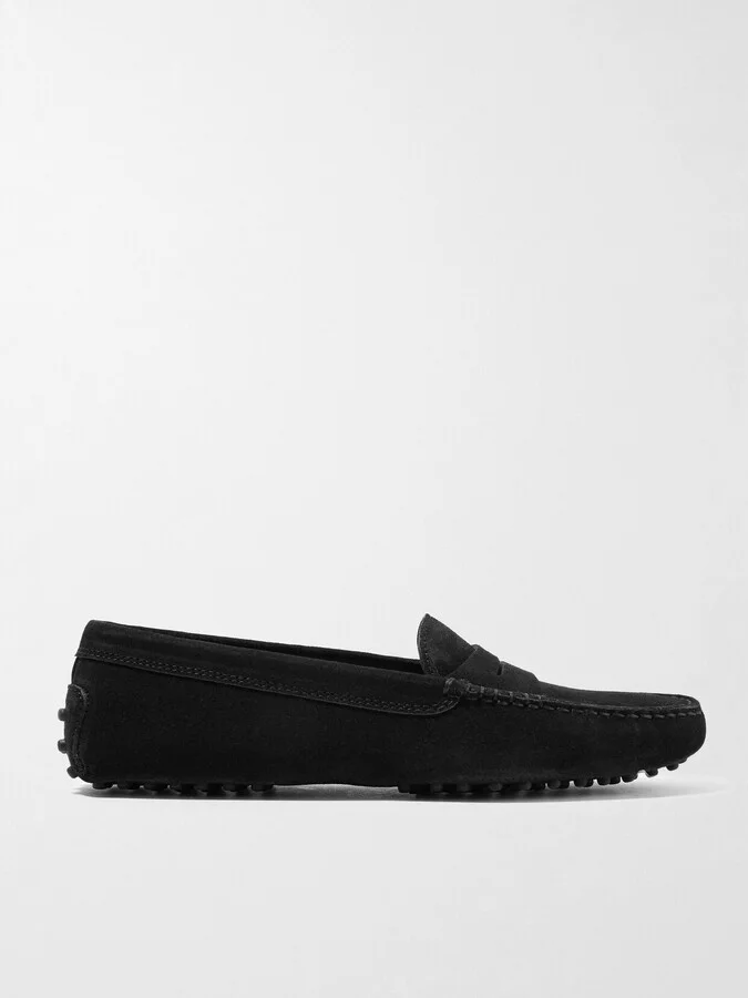 Tod's - Gommino Suede Loafers - Black
