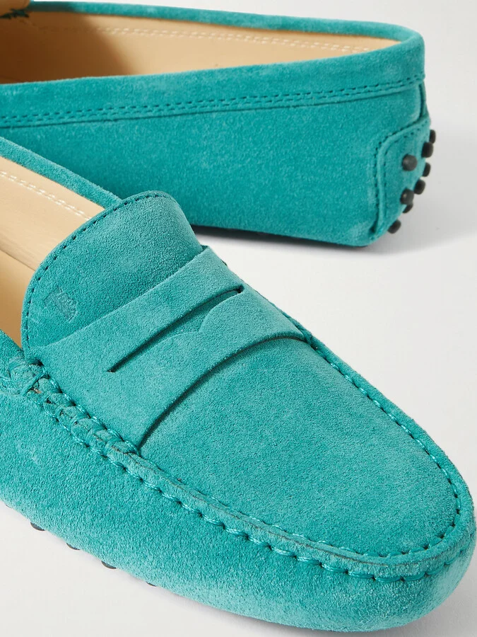 Tod's - Gommino Suede Loafers - Blue - Image 4