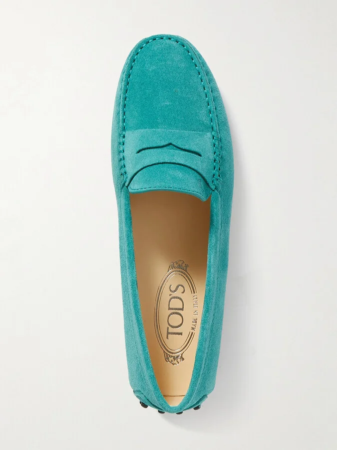 Tod's - Gommino Suede Loafers - Blue - Image 5