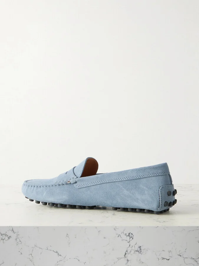 Tod's - Gommino Suede Loafers - Blue - Image 3