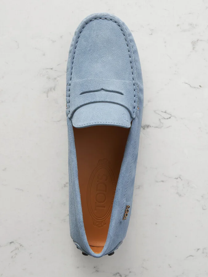 Tod's - Gommino Suede Loafers - Blue - Image 5