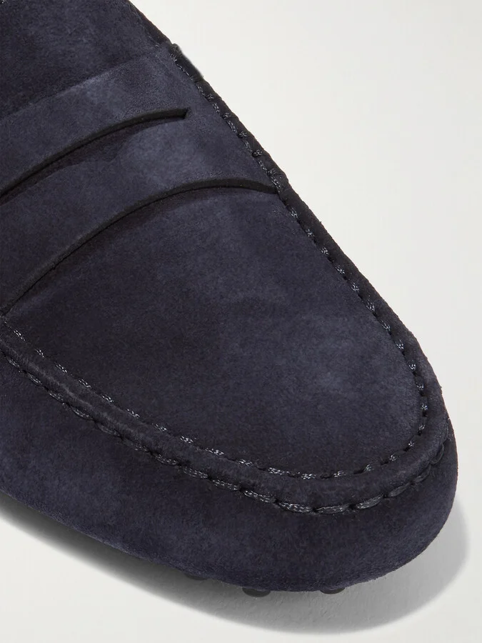 Tod's - Gommino Suede Loafers - Blue - Image 4