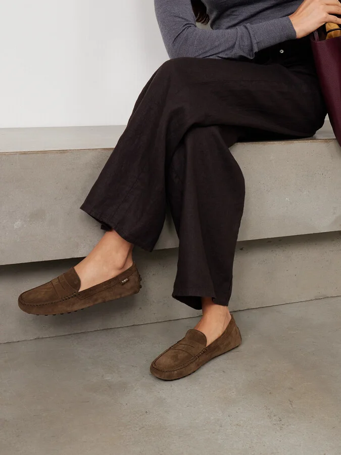 Tod's - Gommino Suede Loafers - Brown - Image 2