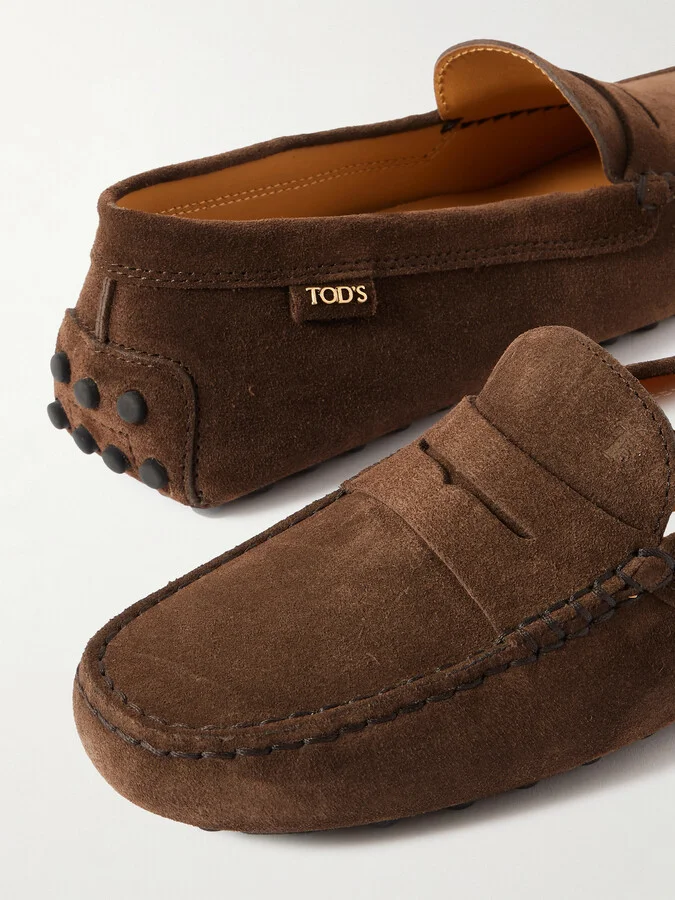 Tod's - Gommino Suede Loafers - Brown - Image 4