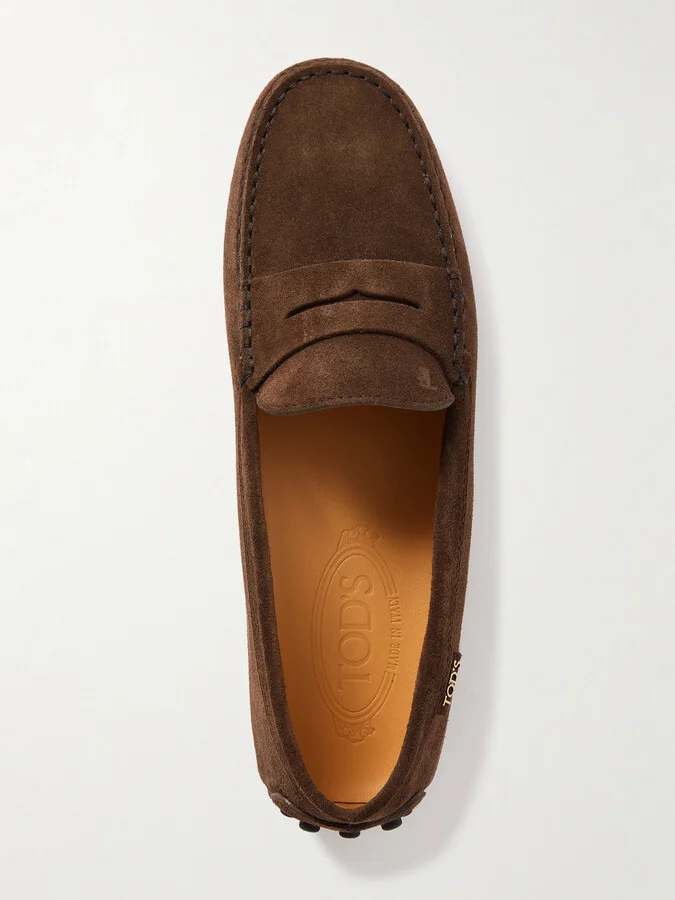 Tod's - Gommino Suede Loafers - Brown - Image 5