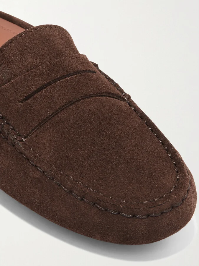 Tod's - Gommino Suede Loafers - Brown - Image 4