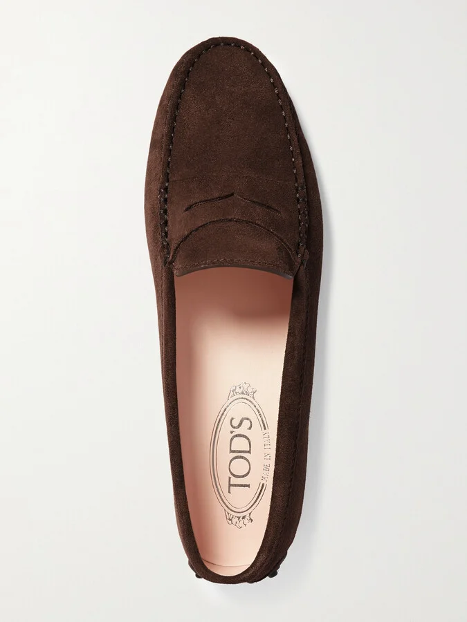 Tod's - Gommino Suede Loafers - Brown - Image 5