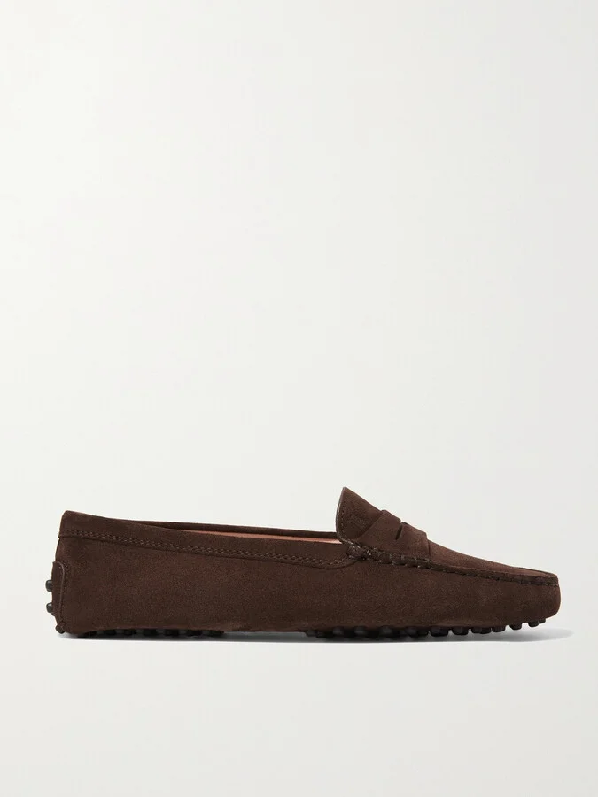 Tod's - Gommino Suede Loafers - Brown