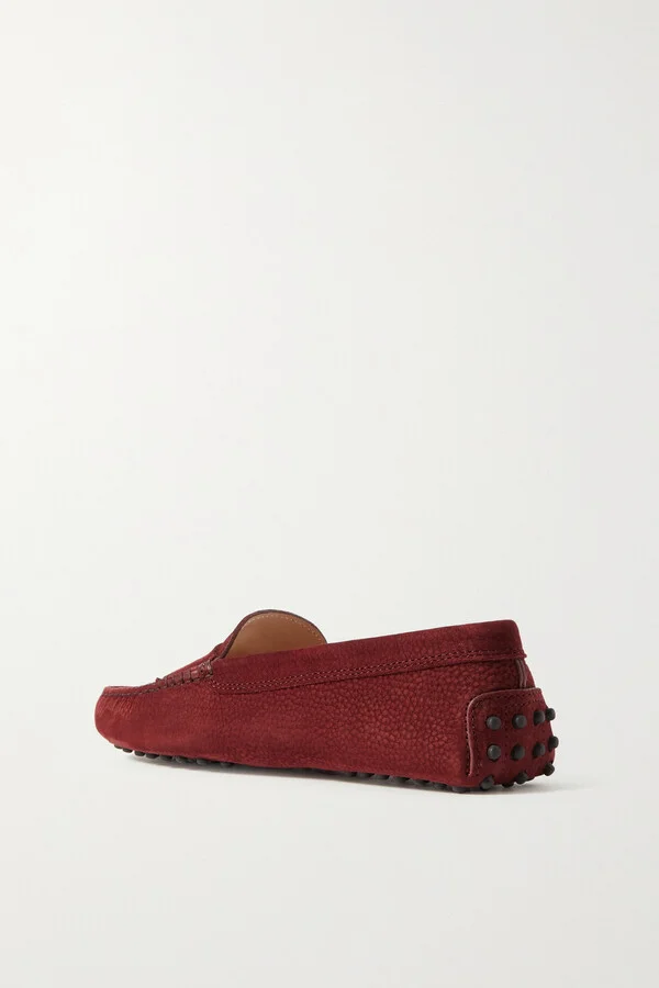 Tod's - Gommino Suede Loafers - Burgundy - Image 3