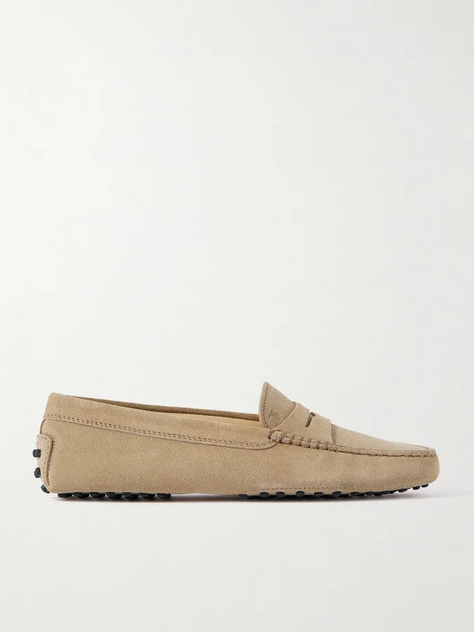 Tod's - Gommino Suede Loafers - Neutrals