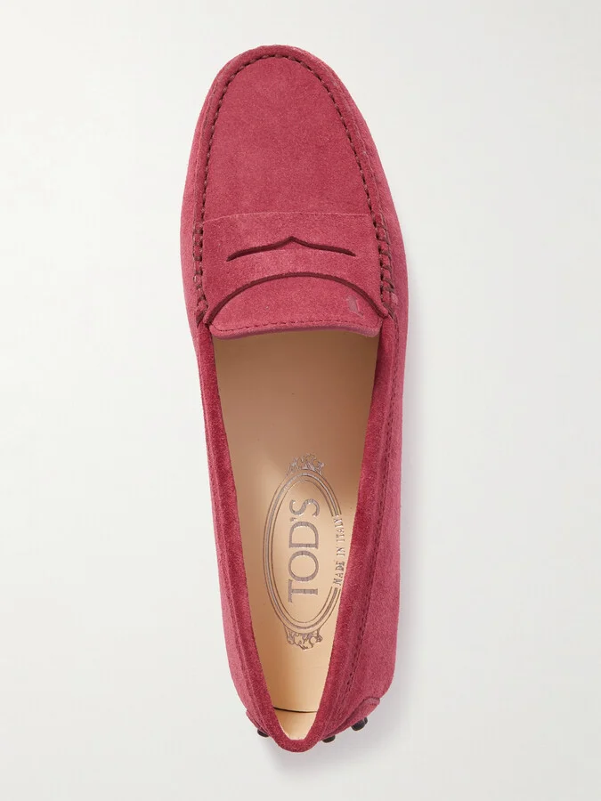 Tod's - Gommino Suede Loafers - Pink - Image 5