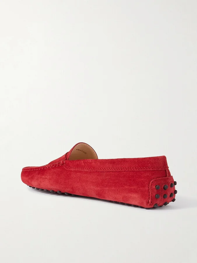 Tod's - Gommino Suede Loafers - Red - Image 3
